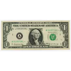 $1 1969 Green seal. Small Size $1 Federal Reserve Notes 1903-A*