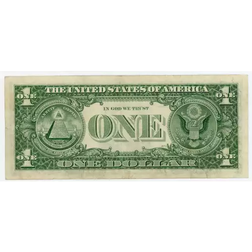 $1 1977 Green seal. Small Size $1 Federal Reserve Notes 1909-A*