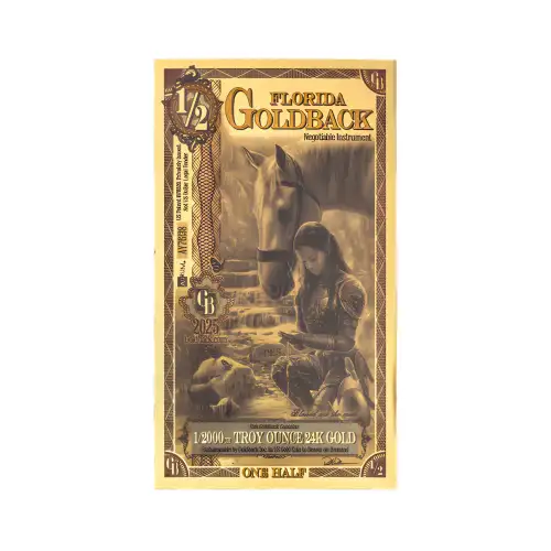 1/2 Florida Goldback (24K Gold)