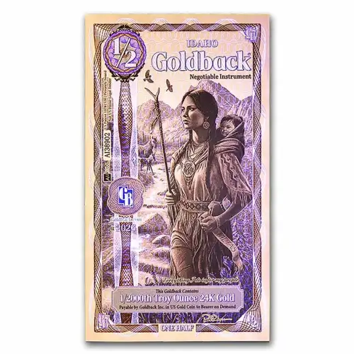 1/2 Idaho Goldback (24K Gold) (2)