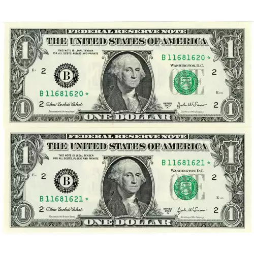 $1 2003-A. Green seal. Small Size $1 Federal Reserve Notes 1931-F*