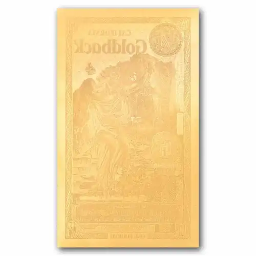 1/4 California Goldback - Aurum Gold Foil Note (24k) - Alpha Series
