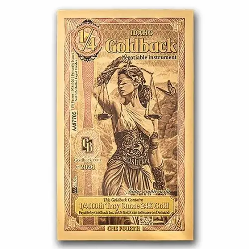 1/4 Idaho Goldback (24K Gold)