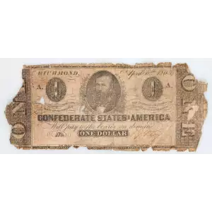 $1   Issues of the Confederate States of America CS-62