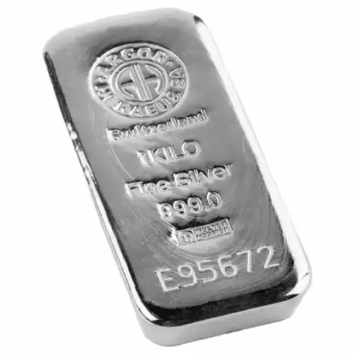 1 Kilo Argor-Heraeus Cast Silver Bar (3)