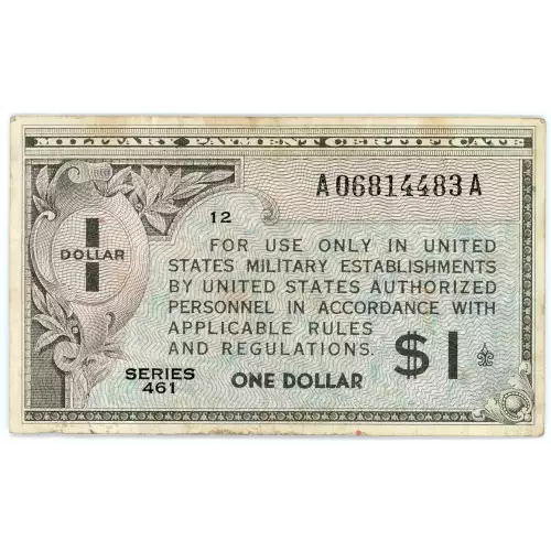 $1 Military Payment Certificate, Series 472