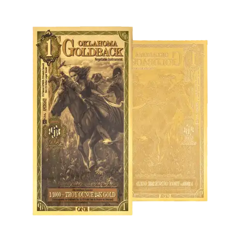 1 Oklahoma Goldback (24K Gold)