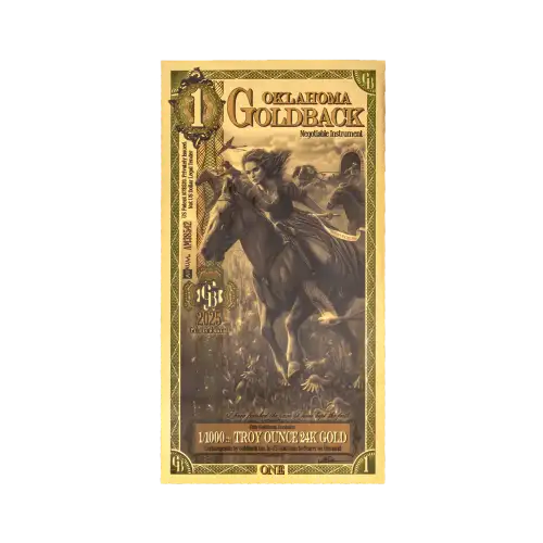 1 Oklahoma Goldback (24K Gold)