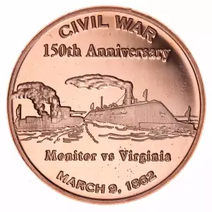 1 oz .999 Copper Round - 150th Anniversary US Civil War (2)