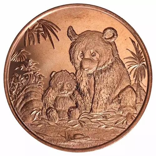 1 oz .999 Copper Round - 2012 Panada Bears