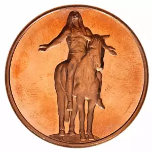 1 oz .999 Copper Round - American Indian Series Mounted on Horse (2)