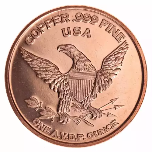 1 oz .999 Copper Round - Benjamin Franklin