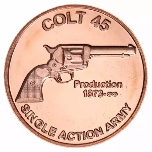 1 oz .999 Copper Round - Colt 45