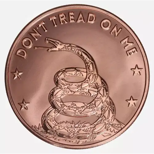 1 oz .999 Copper Round - Don't Tread on Me (Reverse Proof)