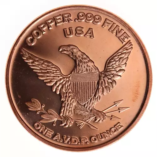 1 oz .999 Copper Round - Giant Short Faced Bear