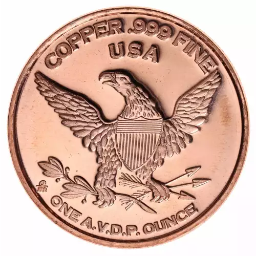 1 oz .999 Copper Round - Giant Sloth (2)