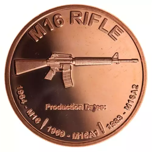 1 oz .999 Copper Round - M16