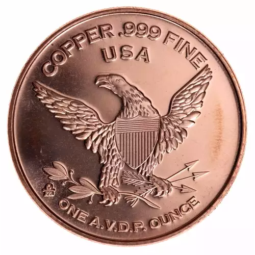 1 oz .999 Copper Round - Pennsylvania Keystone State