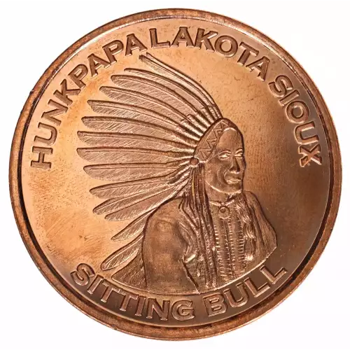 1 oz .999 Copper Round - Sitting Bull