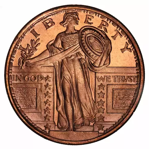 1 oz .999 Copper Round - Standing Liberty 