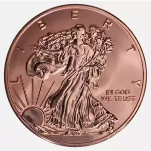 1 oz .999 Copper Round - Walking Liberty (Reverse Proof)