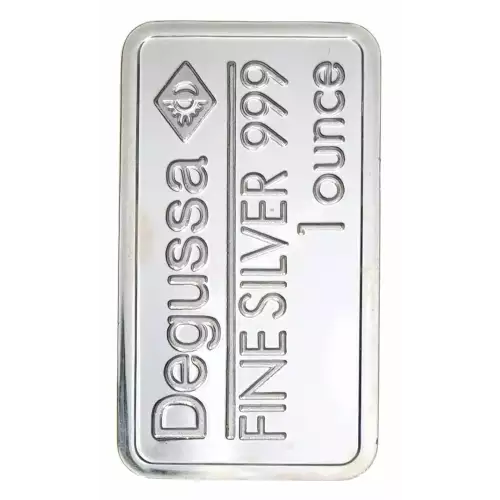 1 oz .999 Silver Bar - Degussa 