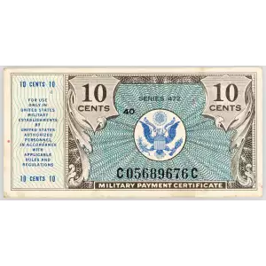 10 Cent Military Payment Certificate, Series 472  