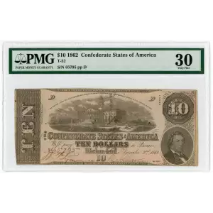 $10   Issues of the Confederate States of America CS-52
