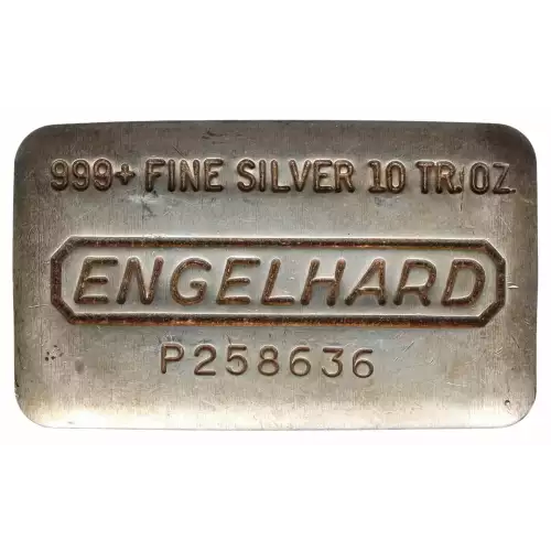 10 oz Engelhard Silver Bar - 11th Series  Serial # P258636 (2)