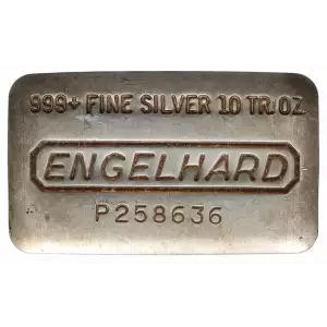 10 oz Engelhard Silver Bar - 11th Series  Serial # P258636 (2)
