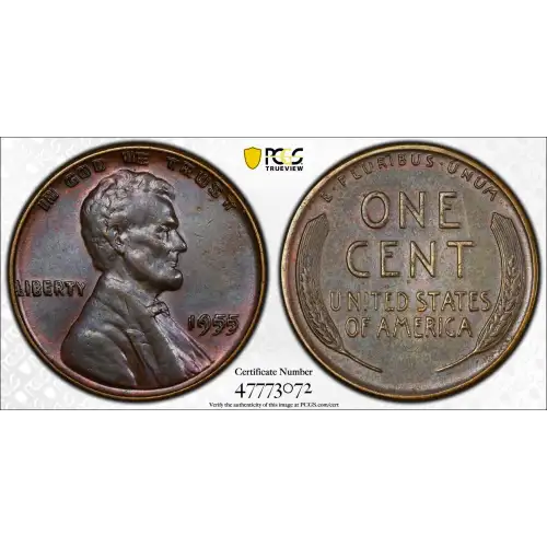 1955 1C Doubled Die Obverse, BN (2)