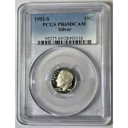 1992-S 10C Silver, DCAM