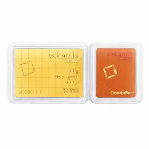 1g x 50 Valcambi Gold CombiBar 