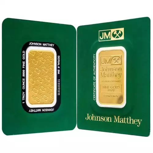 1oz Johnson Matthey Gold Bar