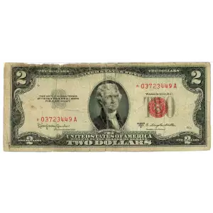 $2 1953-C red seal. Small Legal Tender Notes 1512* (2)