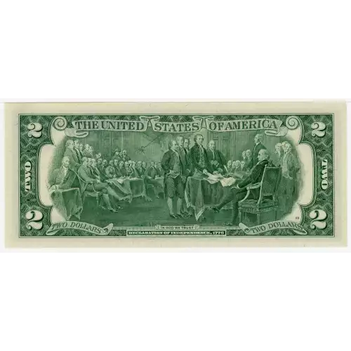 $2 1976 Green seal Small Size $2 Federal Reserve Notes 1935-A* (2)