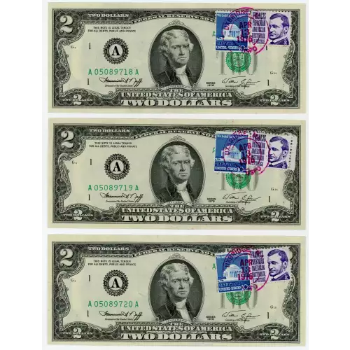 $2 1976 Green seal Small Size $2 Federal Reserve Notes 1935-A