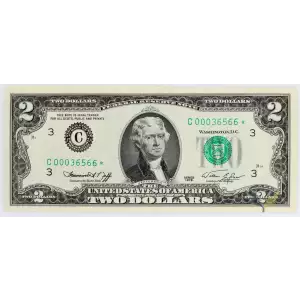 $2 1976 Green seal Small Size $2 Federal Reserve Notes 1935-C*