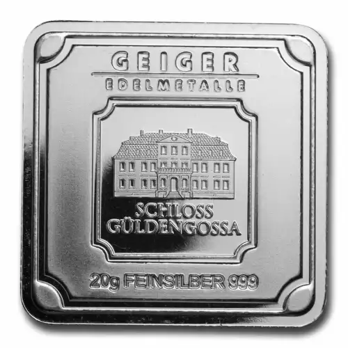 20 gram Geiger Silver Bar in Assay 