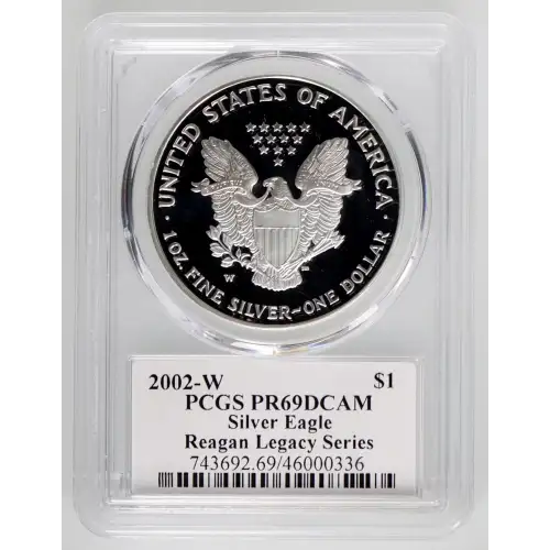 2002-W $1 Silver Eagle Ashley Reagan, DCAM
