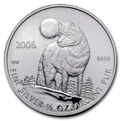 2006 1/2oz Canadian Silver Timber Wolf Coin (2)
