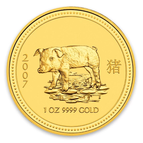 2007 1oz Australian Perth Mint Gold Lunar: Year of the Pig (2)