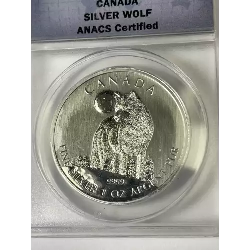 2011 Canada .999 Fine Silver 1 oz $5 Silver Wolf (2)