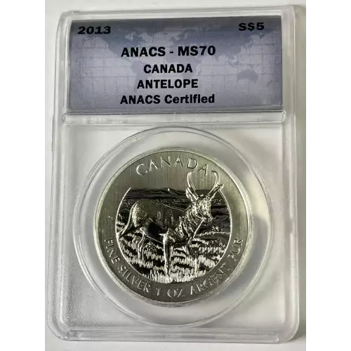 2013 Canada .9999 Fine Silver 1 oz Antelope