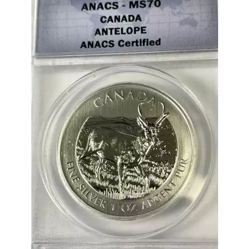 2013 Canada .9999 Fine Silver 1 oz Antelope