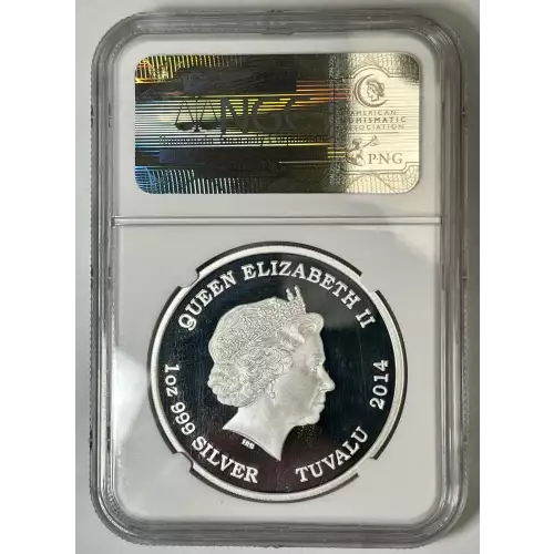 2014 Tuvalu American Alligator Fun Show Release .999 Fine Silver $1 (3)