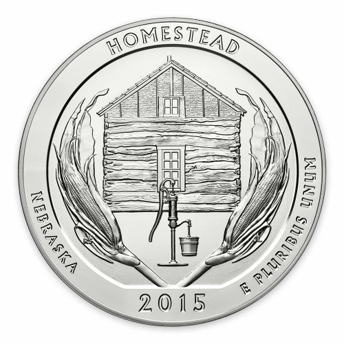 2015 5 oz Silver America the Beautiful Homestead National Park (2)