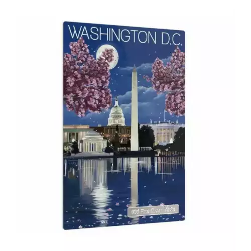 2015 Niue $1 Vintage Mini Posters- WASHINGTON D.C. 1/2 oz  Silver Coin  (4)