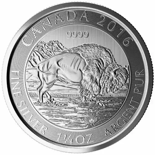 2016 1.25oz Canadian Silver Wildlife Series - Bison (2)