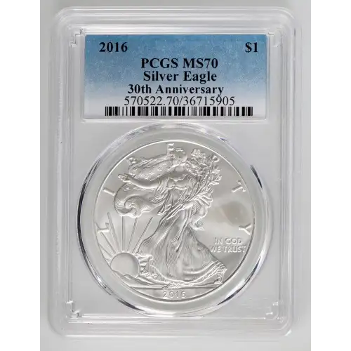 2016 $1 Silver Eagle 30th Anniversary